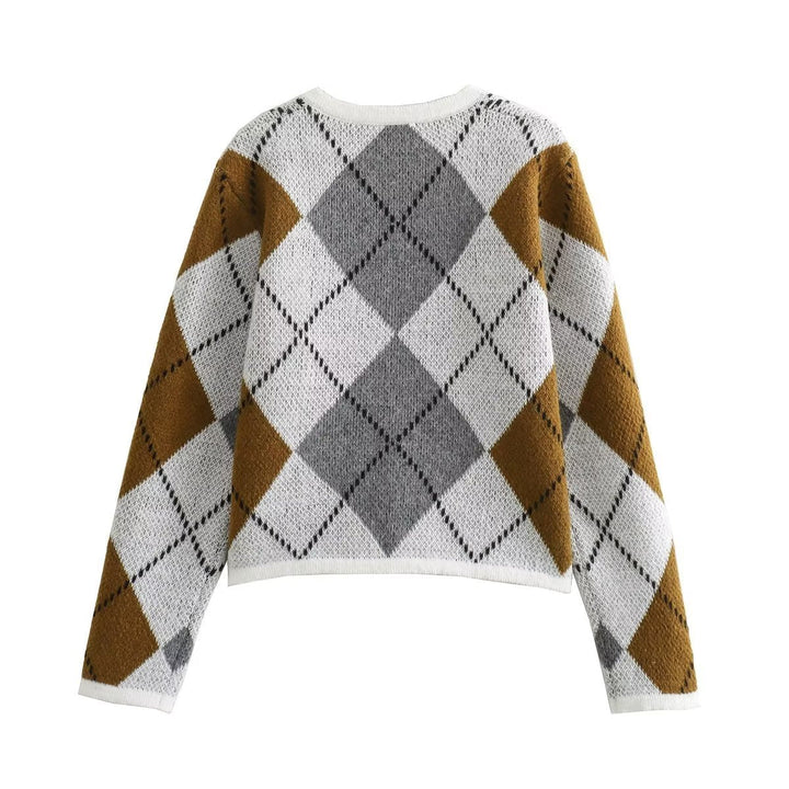 Argyle Cozy Chic Cardigan - Meliorae