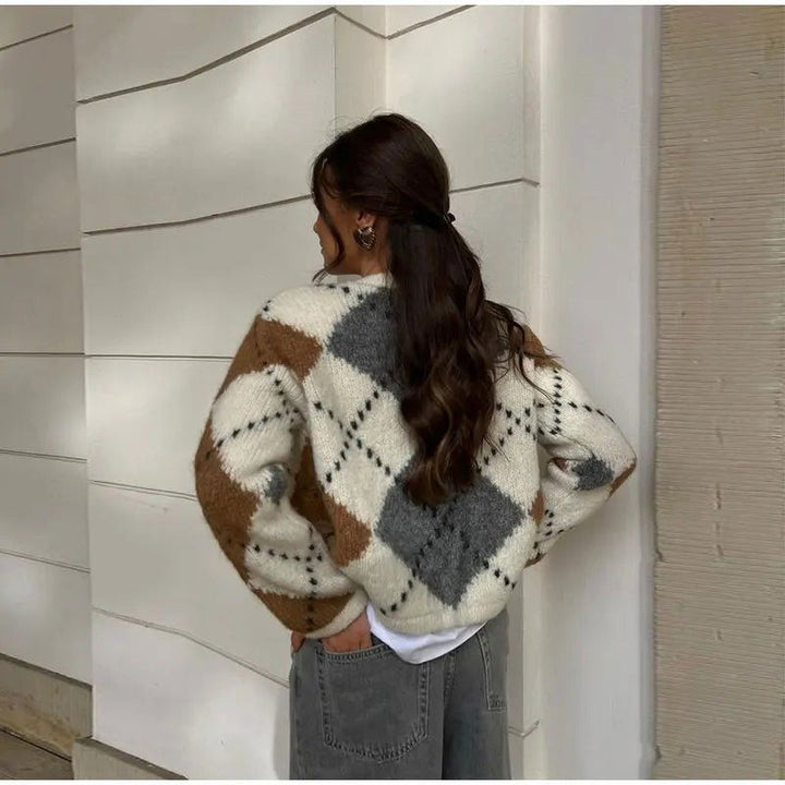 Argyle Cozy Chic Cardigan - Meliorae